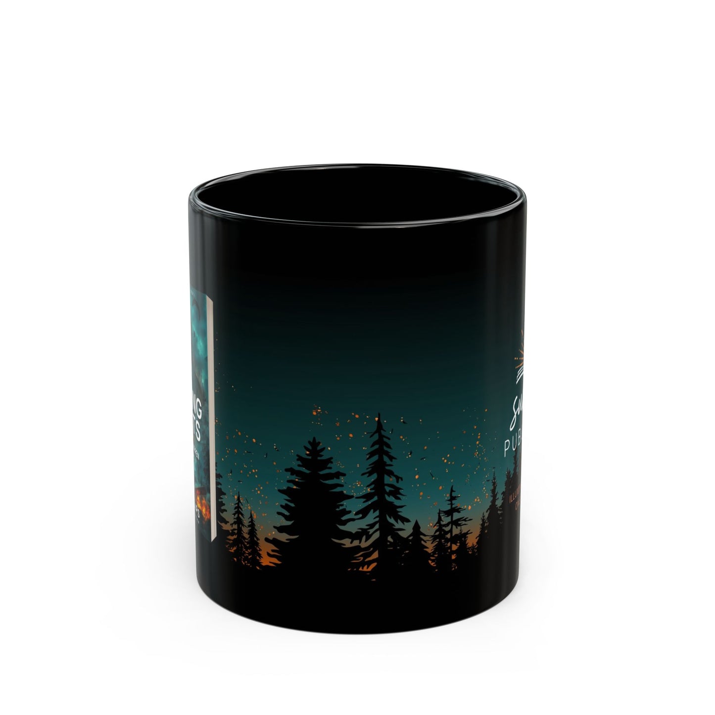 Burning Hearts- Black Mug 11oz